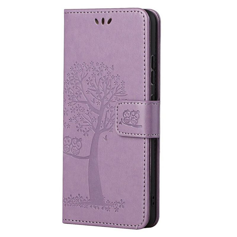 Etui Folio Do Iphone 13 Pro Max Drzewo I Sowy Pasiaste