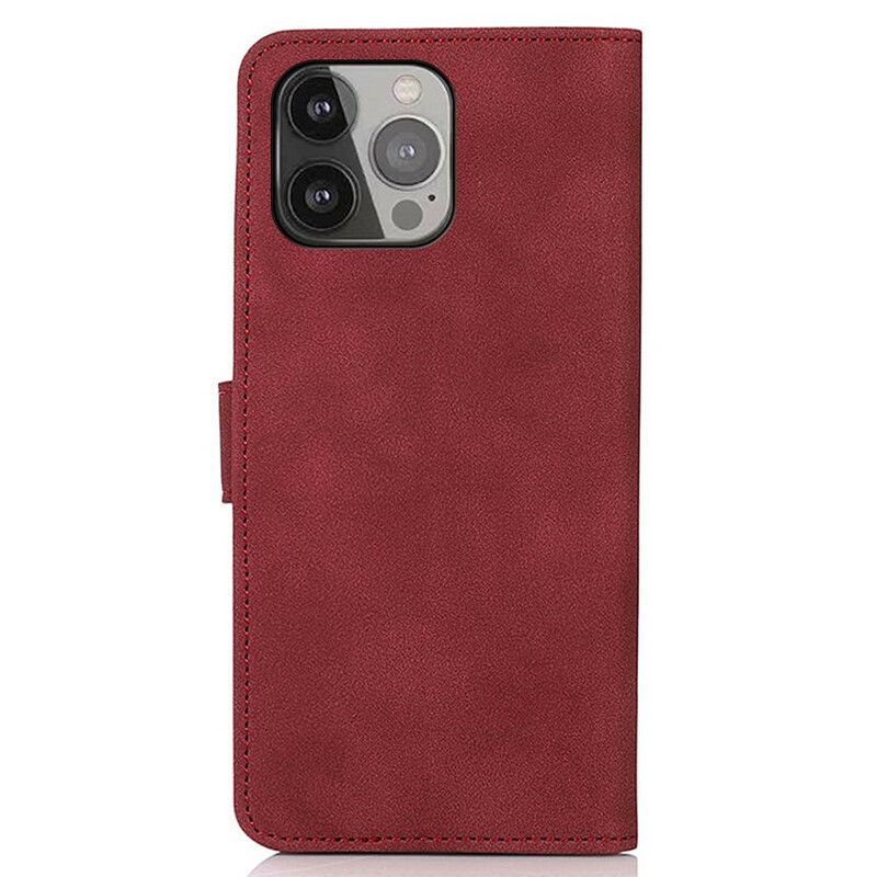 Etui Folio Do Iphone 13 Pro Max Efekt Skóry Moda Khazneh