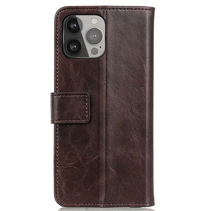 Etui Folio Do Iphone 13 Pro Max Khazneh Elegance Skórzany Styl