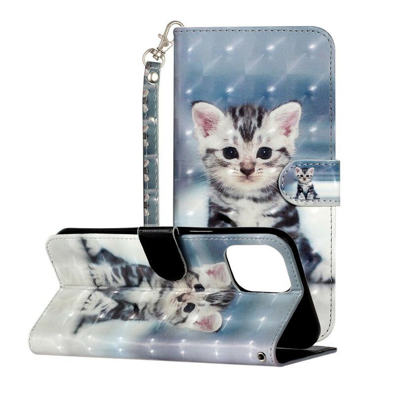 Etui Folio Do Iphone 13 Pro Max Kitten Light Spots Strappy