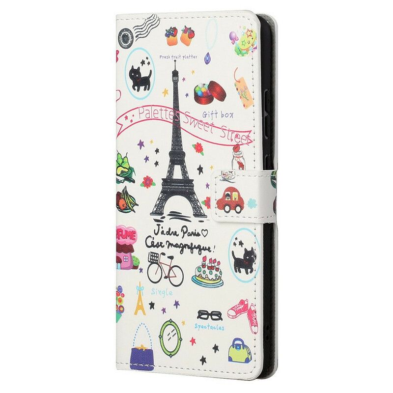 Etui Folio Do Iphone 13 Pro Max Kocham Paryż