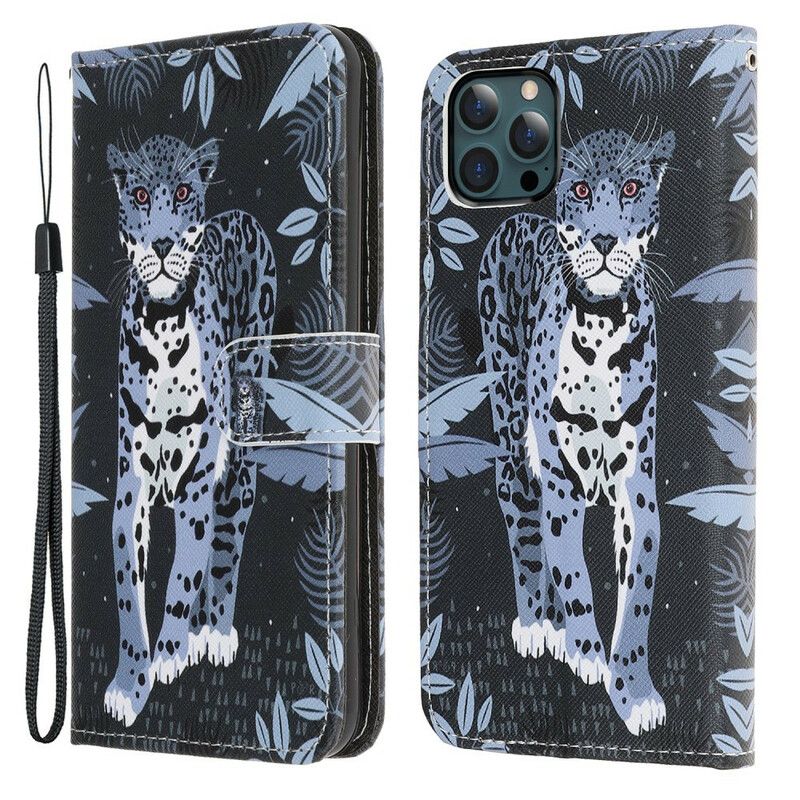 Etui Folio Do Iphone 13 Pro Max Leopard Strappy