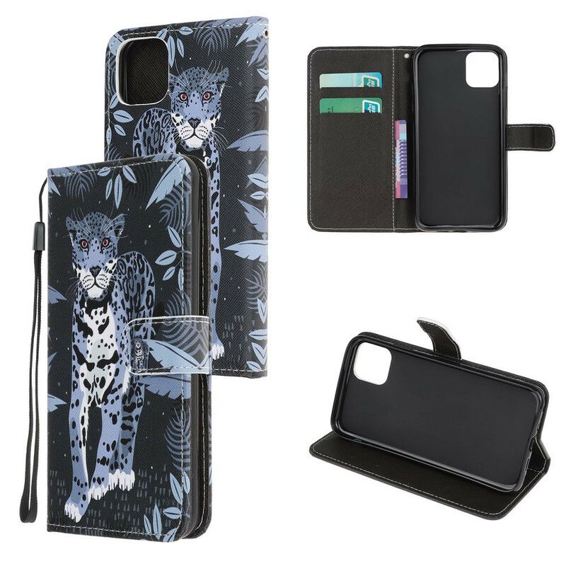 Etui Folio Do Iphone 13 Pro Max Leopard Strappy