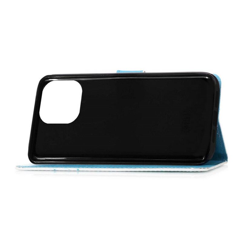 Etui Folio Do Iphone 13 Pro Max Pasek Motyli Wieży Eiffla