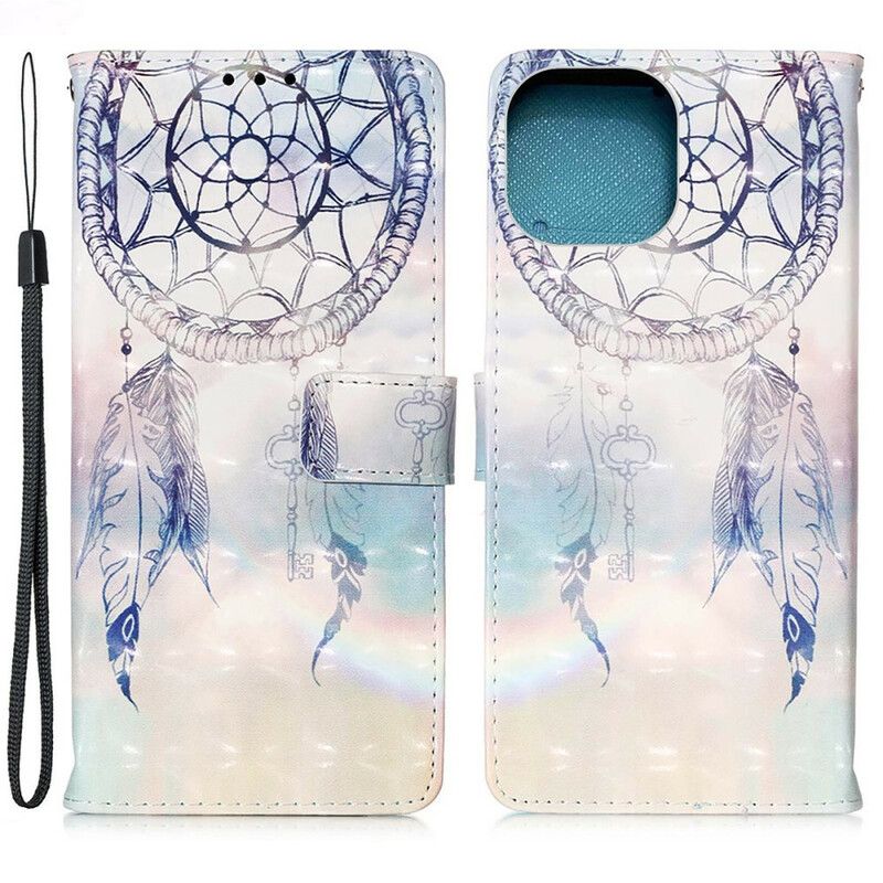 Etui Folio Iphone 13 Pro Max Akwarela Łapacz Snów Etui Ochronne