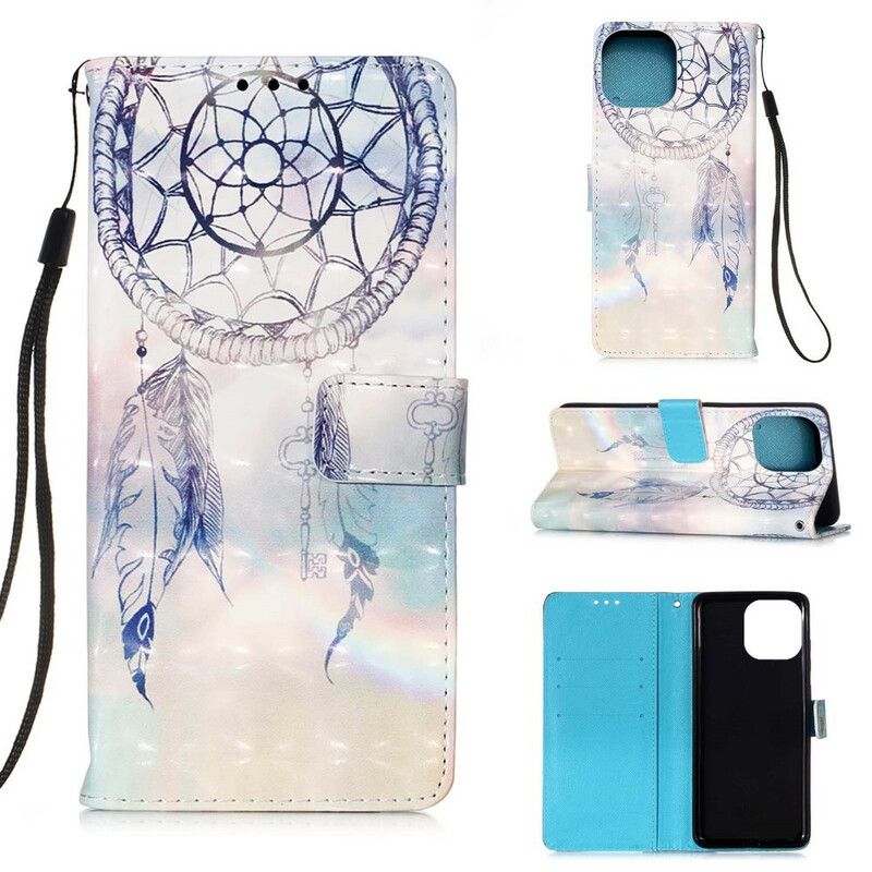 Etui Folio Iphone 13 Pro Max Akwarela Łapacz Snów Etui Ochronne