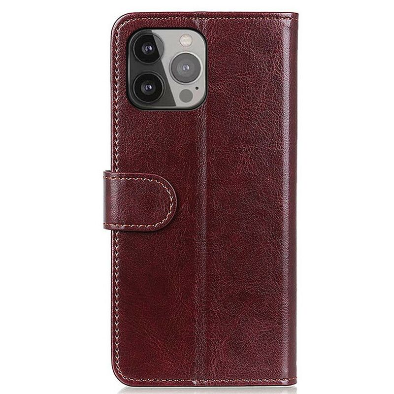 Etui Folio Iphone 13 Pro Max Finezja Ze Sztucznej Skóry Etui Ochronne