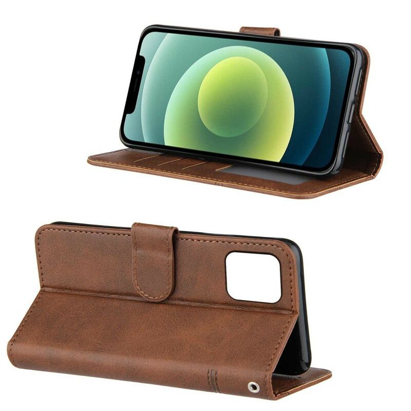 Etui Folio Iphone 13 Pro Max Geo Skórzany Pasek Z Efektem