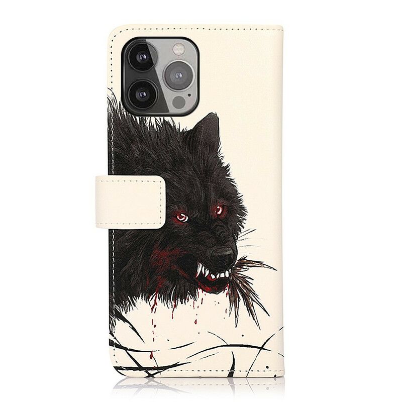 Etui Folio Iphone 13 Pro Max Głodny Wilk Etui Ochronne