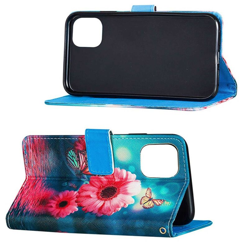 Etui Folio Iphone 13 Pro Max Kwiatowe I Motyle Etui Ochronne