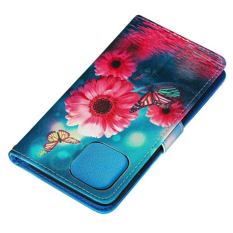 Etui Folio Iphone 13 Pro Max Kwiatowe I Motyle Etui Ochronne