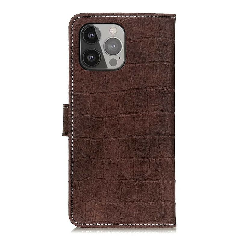 Etui Folio Iphone 13 Pro Max Moc Krokodyla Etui Ochronne