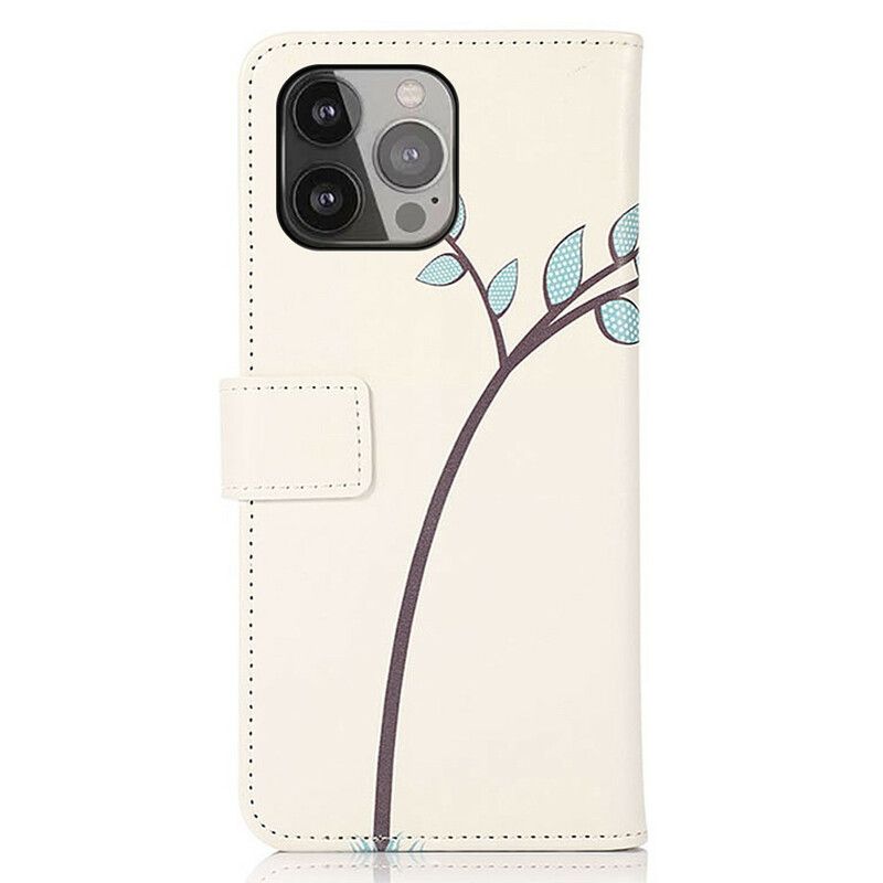 Etui Folio Iphone 13 Pro Max Para Sów Na Drzewie Etui Ochronne