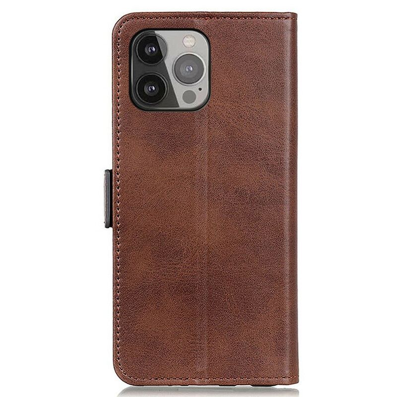 Etui Folio Iphone 13 Pro Max Podwójna Klapa Etui Ochronne