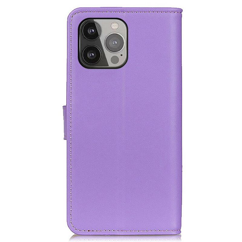 Etui Folio Iphone 13 Pro Max Prosty Efekt Skóry