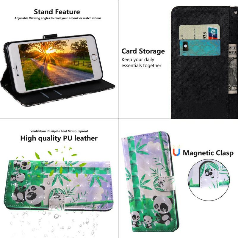 Etui Folio Iphone 13 Pro Max Światło Pandy Punktowe