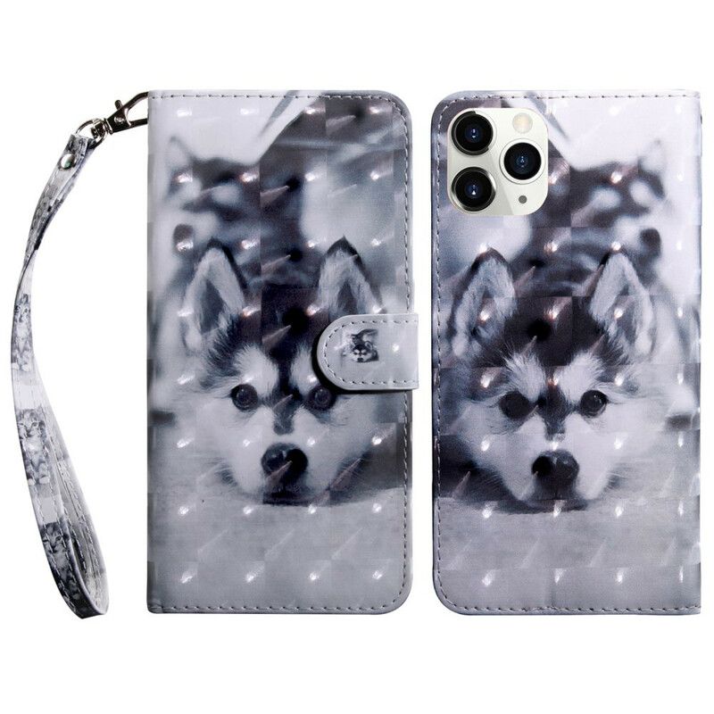 Etui Folio Iphone 13 Pro Max Światło Punktowe Gustave Pies Etui Ochronne