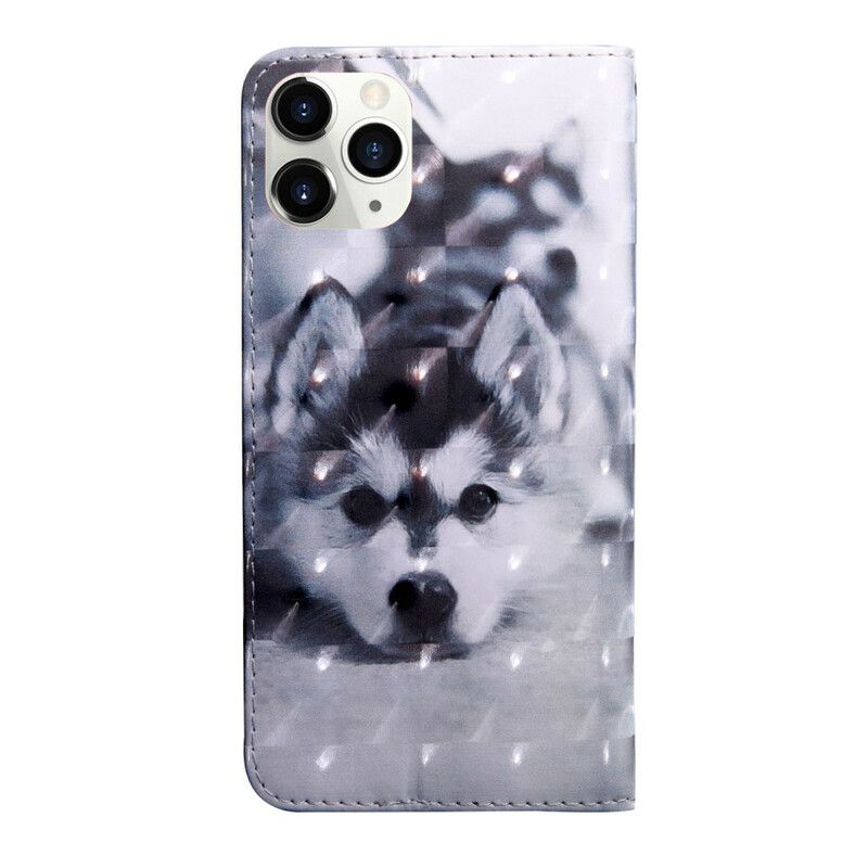 Etui Folio Iphone 13 Pro Max Światło Punktowe Gustave Pies Etui Ochronne