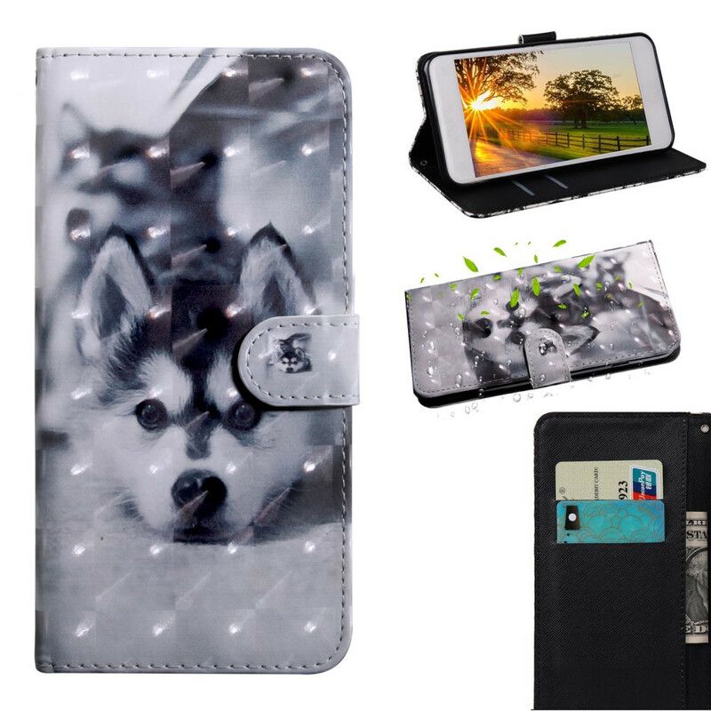 Etui Folio Iphone 13 Pro Max Światło Punktowe Gustave Pies Etui Ochronne