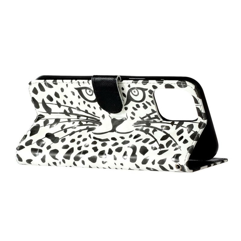 Etui Folio Iphone 13 Pro Max Tiger Light Strap Reflektory