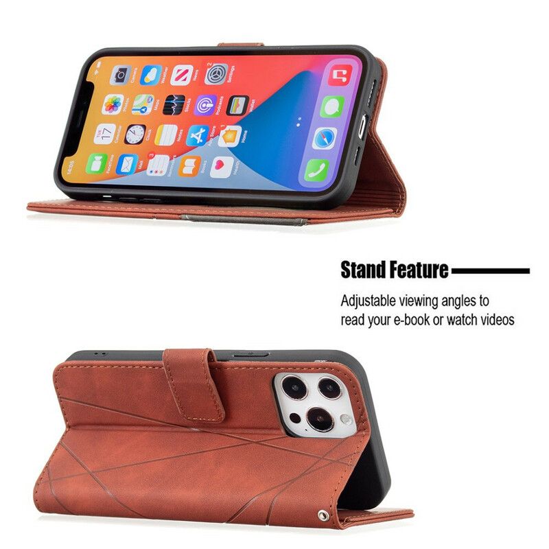 Etui Folio Iphone 13 Pro Max Trójkąty Kolorów Binfen Etui Ochronne