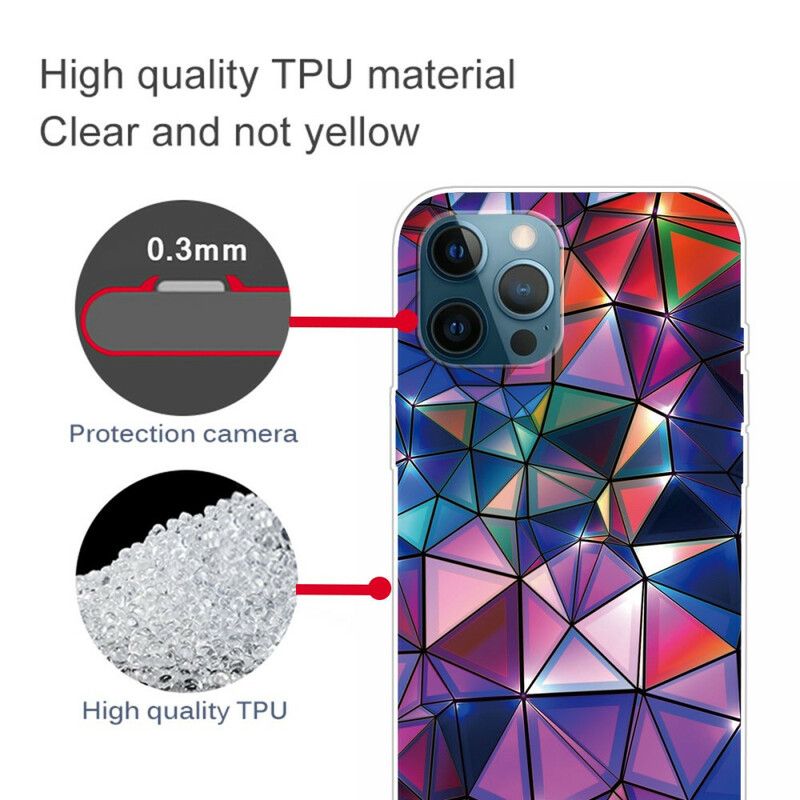 Etui Iphone 13 Pro Max Elastyczna Geometria Etui Ochronne