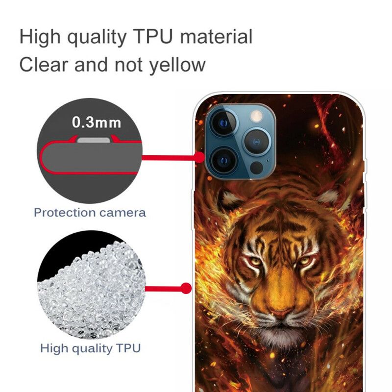 Etui Iphone 13 Pro Max Elastyczny Tygrys