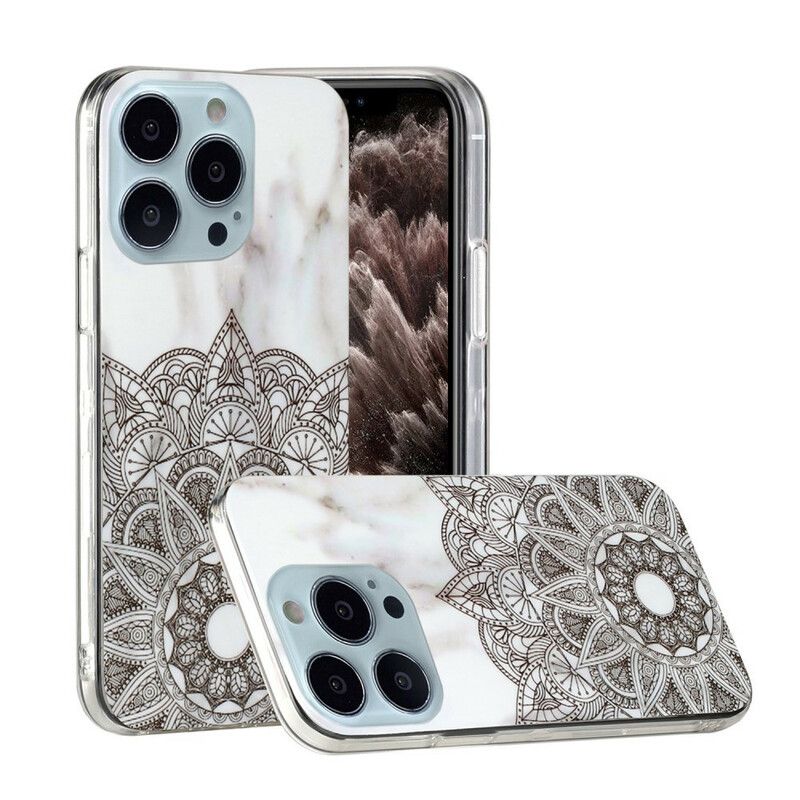 Etui Iphone 13 Pro Max Marmurkowa Mandala Etui Ochronne