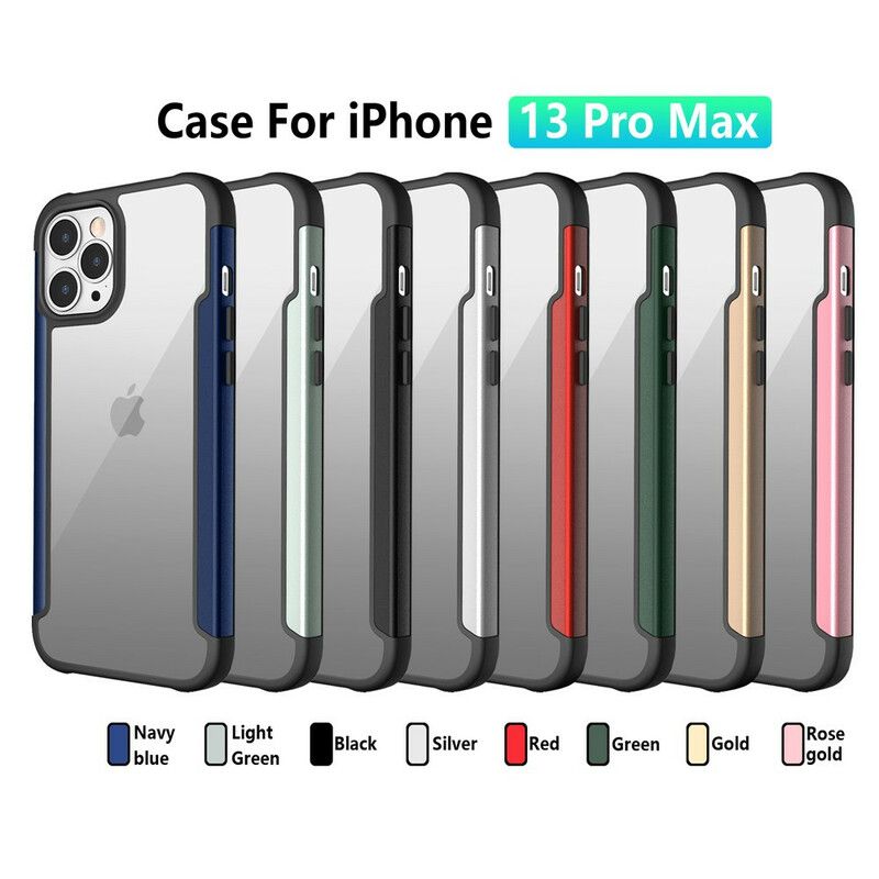 Etui Iphone 13 Pro Max Wyczyść Hybrydowe Krawędzie Zderzaka