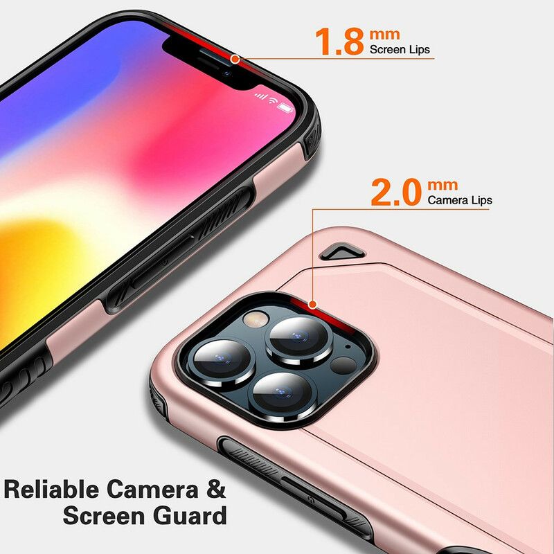 Etui Iphone 13 Pro Max Zbroja Z Efektem Metalowym Etui Ochronne