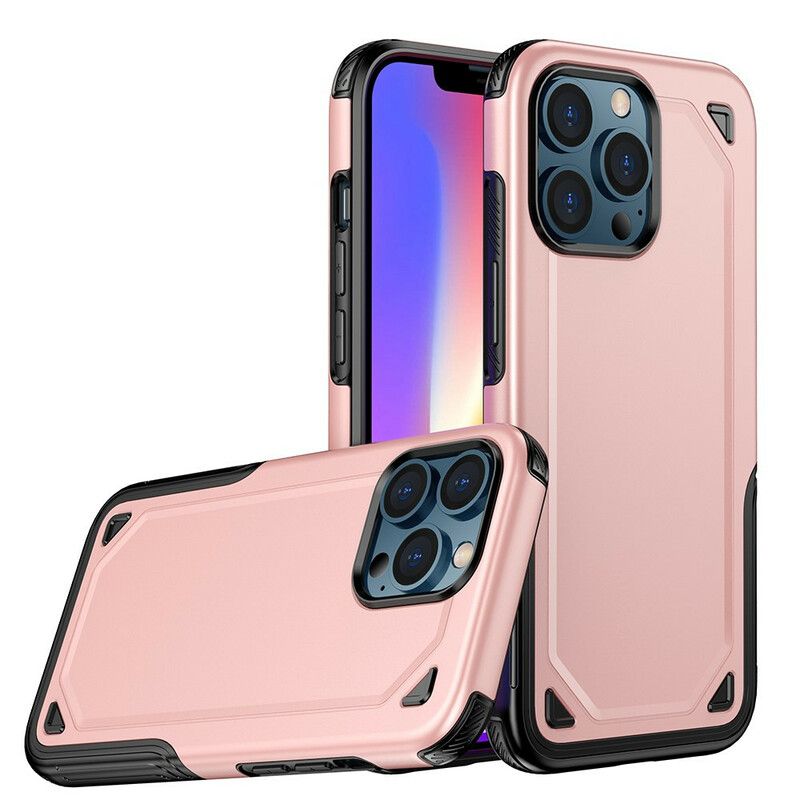 Etui Iphone 13 Pro Max Zbroja Z Efektem Metalowym Etui Ochronne