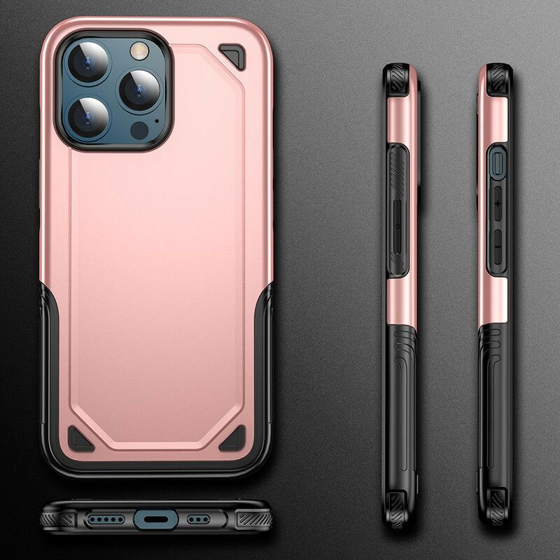 Etui Iphone 13 Pro Max Zbroja Z Efektem Metalowym Etui Ochronne