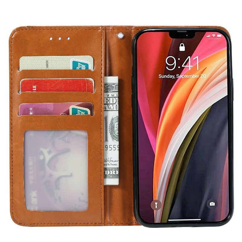 Flip Kotelot Iphone 13 Pro Max Etui Na Karty Ze Sztucznej Skóry