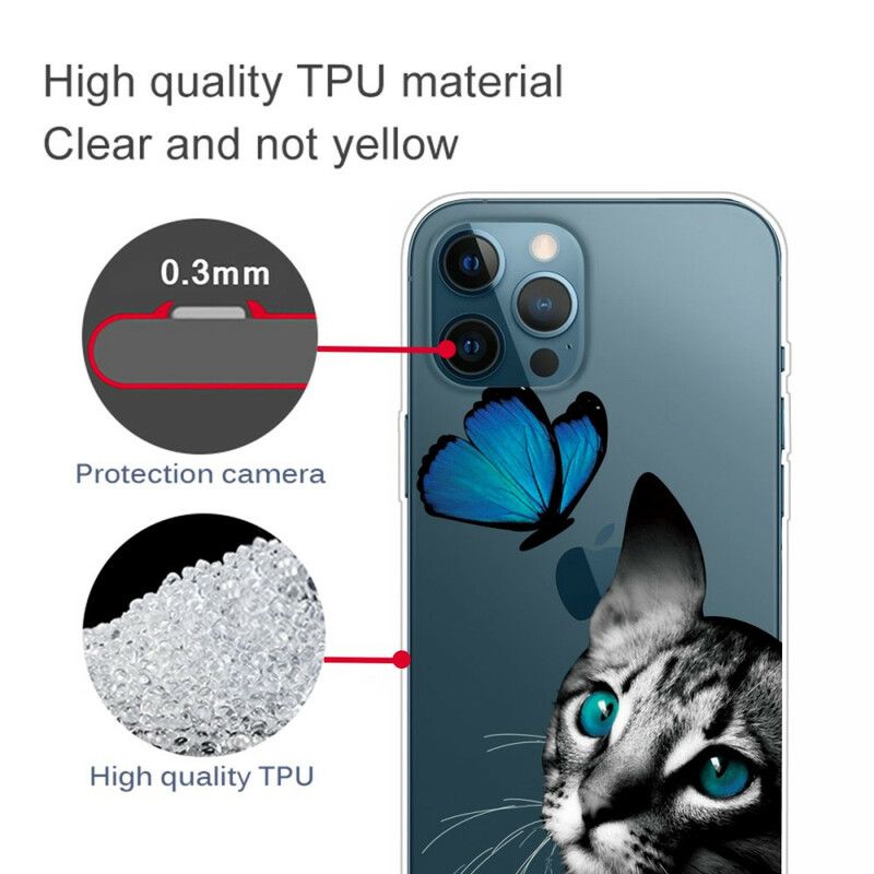 Futerały Iphone 13 Pro Max Etui Na Telefon Kot I Motyl