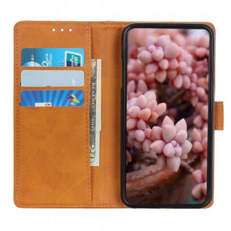 Etui Folio Realme 8 / 8 Pro Retro Matowy Efekt Skóry