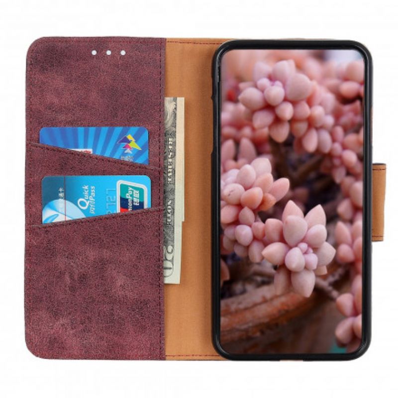 Etui Folio Realme 8 / 8 Pro Vintage Split Skóra Etui Ochronne