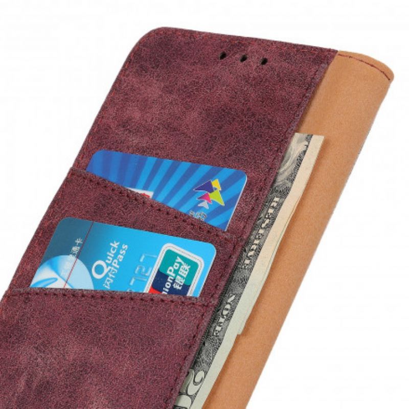 Etui Folio Realme 8 / 8 Pro Vintage Split Skóra Etui Ochronne