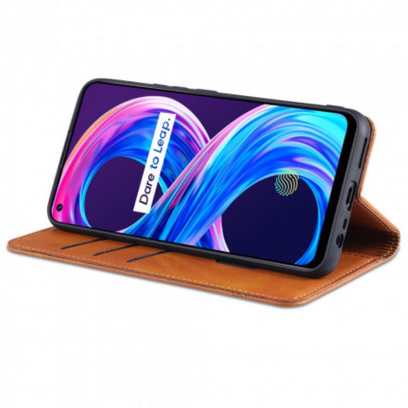 Flip Kotelot Realme 8 / 8 Pro Azns Skórzany Styl Etui Ochronne