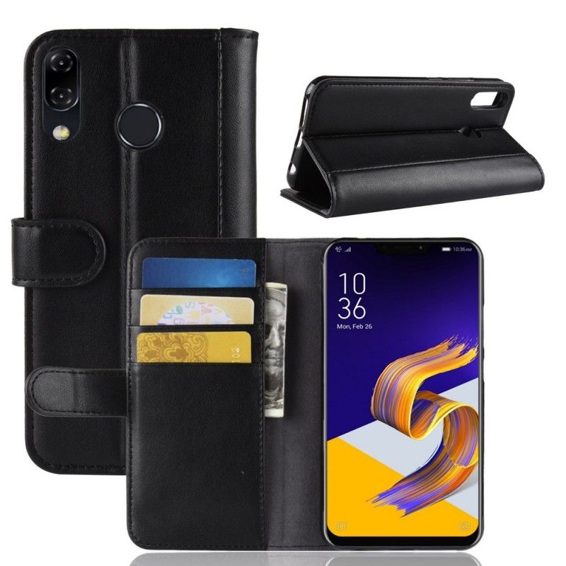 Etui Folio Asus ZenFone 5 / 5Z Czarny Dwoina Skórzana Etui Ochronne