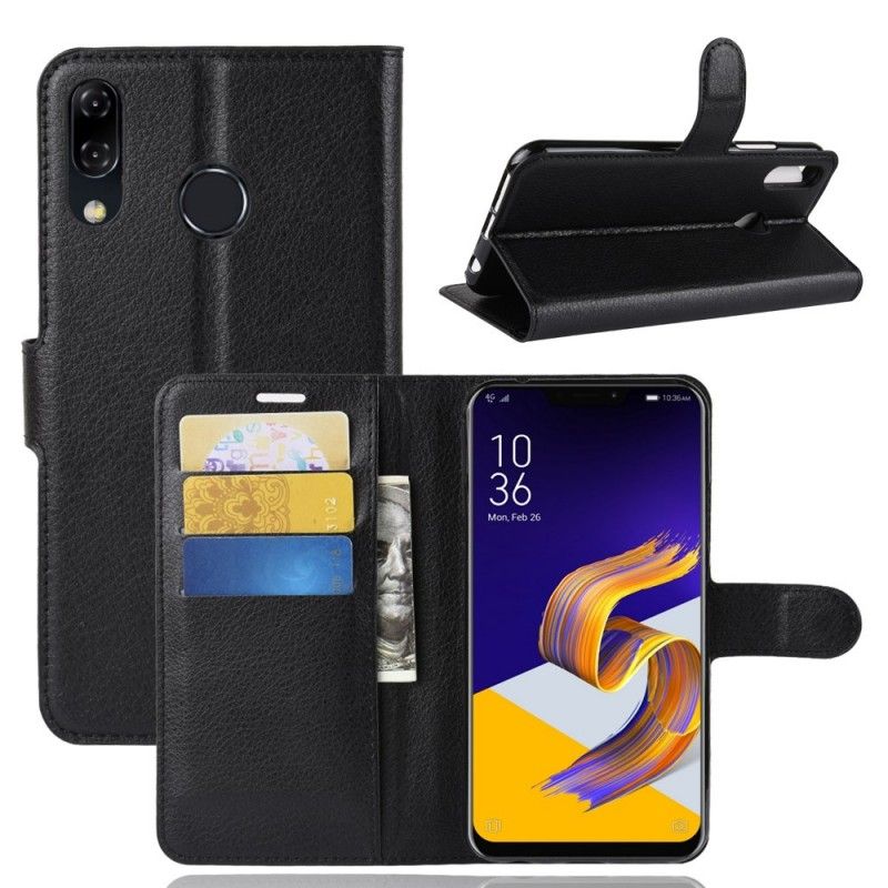 Etui Folio Asus ZenFone 5 / 5Z Czerwony Czarny Klasyczny