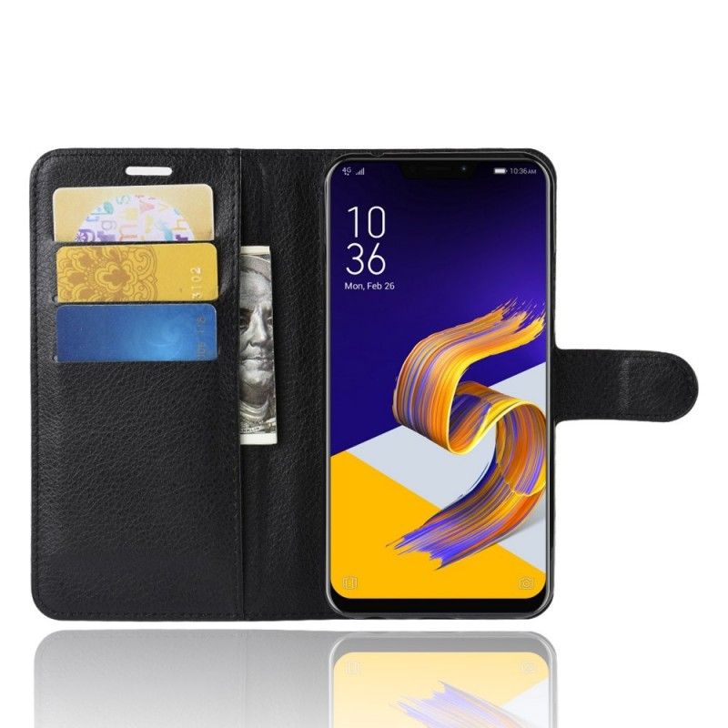 Etui Folio Asus ZenFone 5 / 5Z Czerwony Czarny Klasyczny