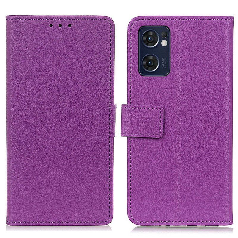 Etui Folio do Oppo Find X5 Lite Klasyczny Efekt Skóry