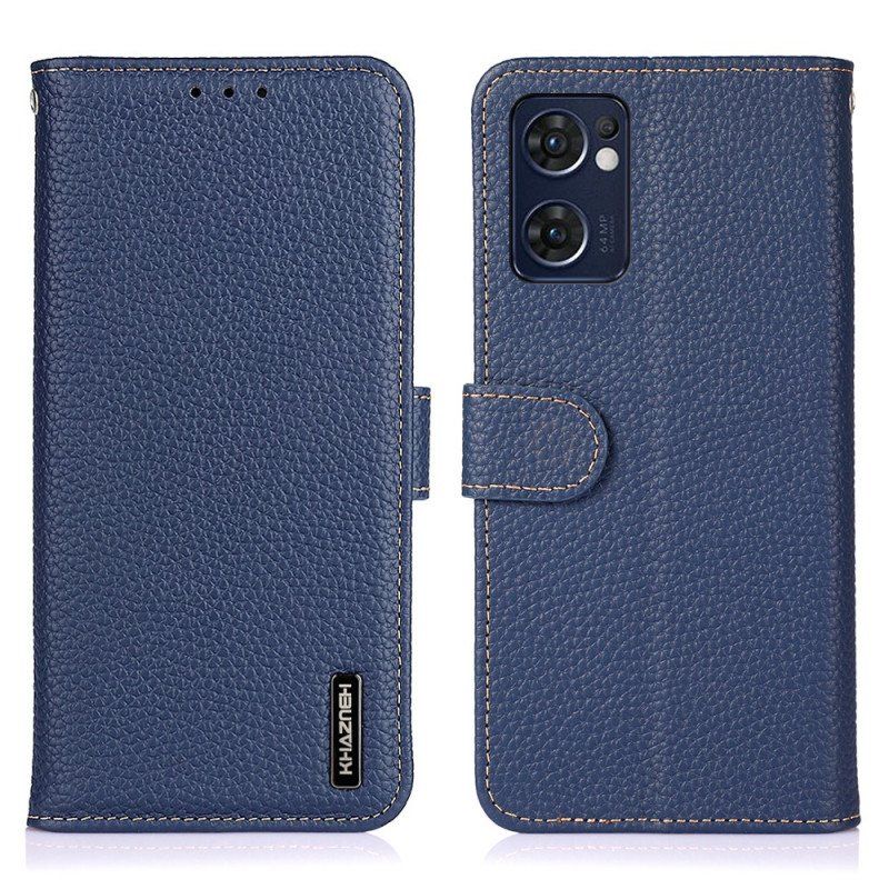 Etui Folio do Oppo Find X5 Lite Oryginalna Skóra Khazneh Litchi