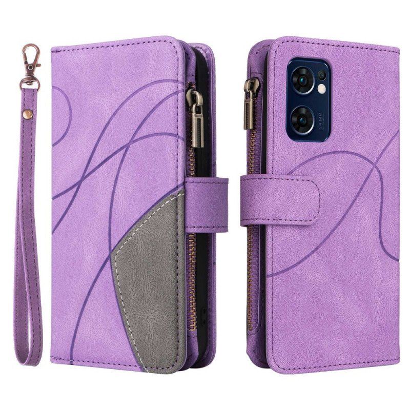 Etui Folio do Oppo Find X5 Lite Wielofunkcyjny Dwukolorowy