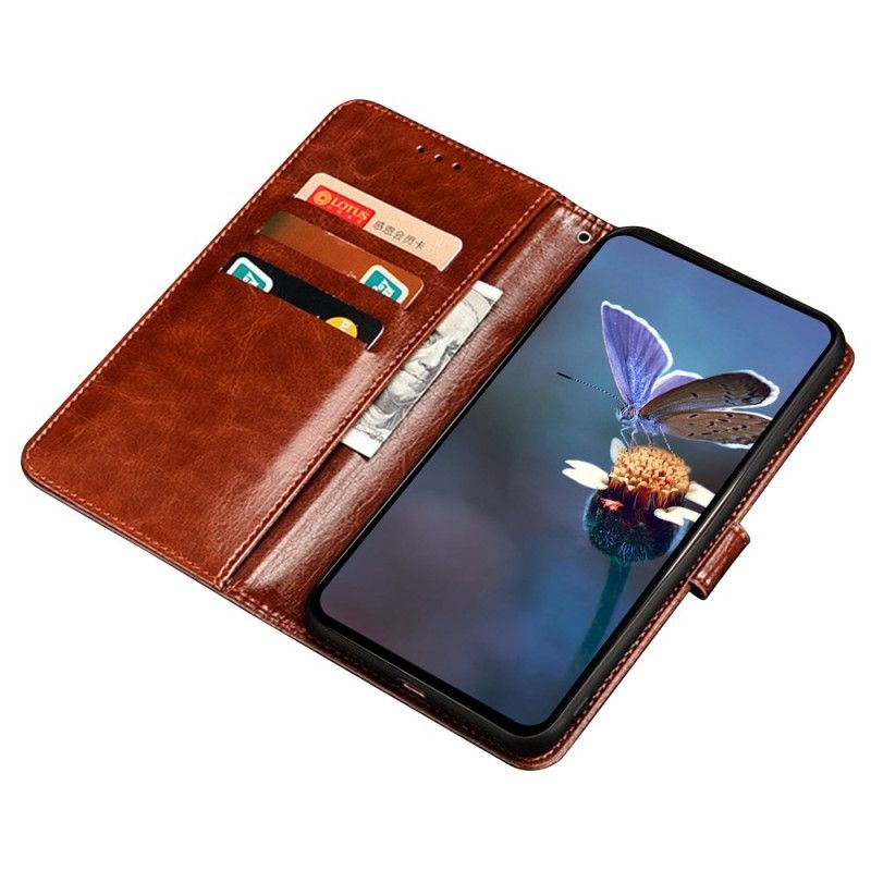 Etui Folio Motorola Edge 50 Ultra Efekt Skóry Idewei