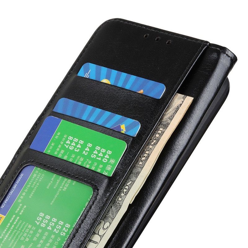 Etui Folio Motorola Edge 50 Ultra Imitacja Skóry Lakierowanej Etui Ochronne