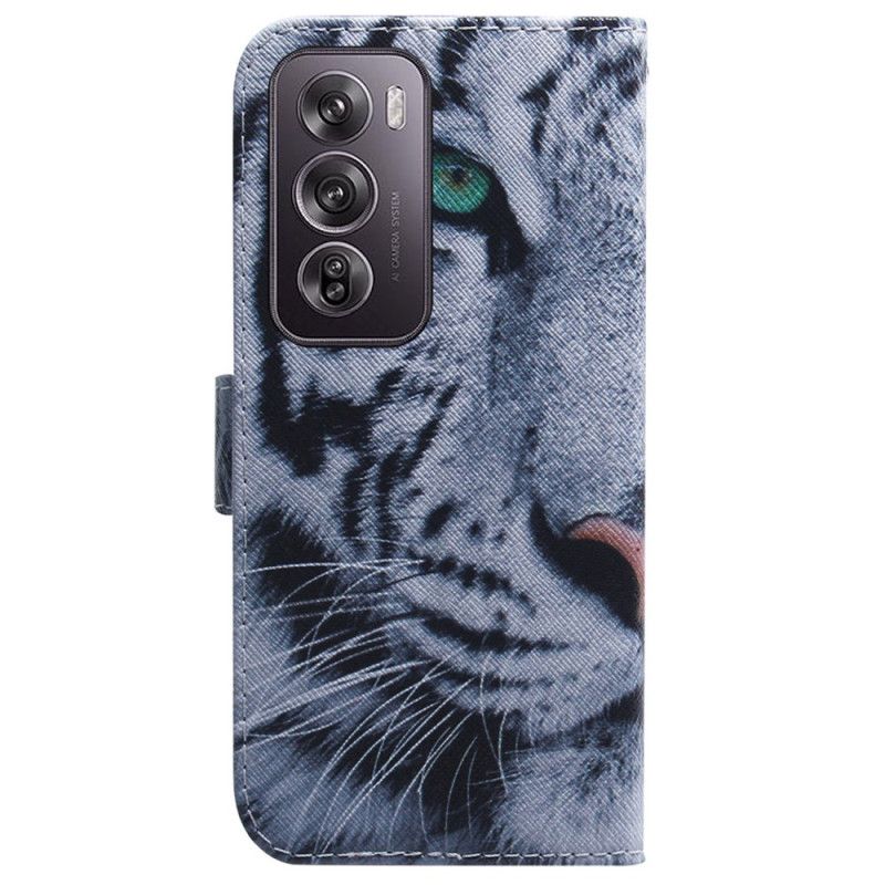 Etui Folio Do Oppo Reno 12 Pro 5g Biały Tygrys