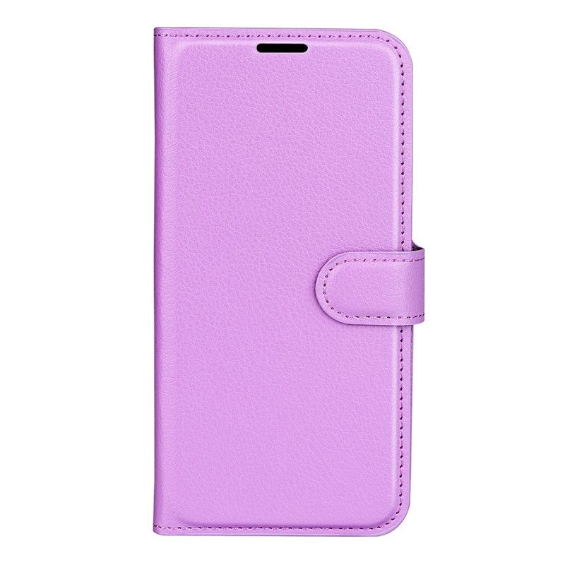 Etui Folio Oppo Reno 12 Pro 5g Klasyczna Sztuczna Skóra Litchi Etui Ochronne