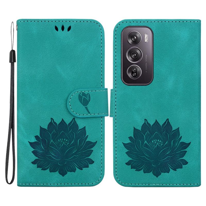 Etui Folio Oppo Reno 12 Pro 5g Kwiat Lotosu Z Paskiem