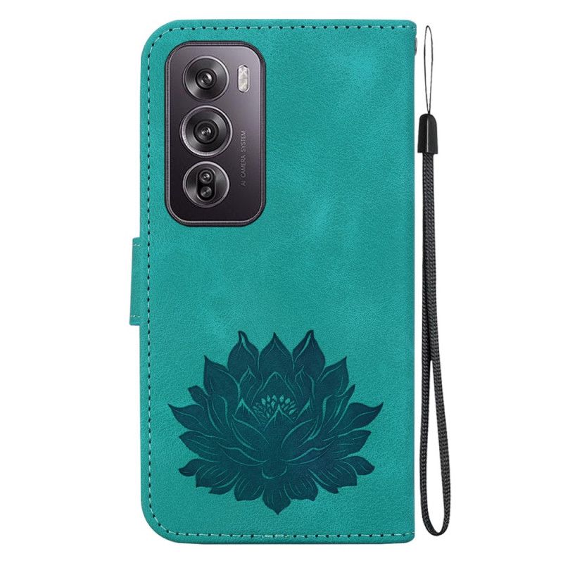 Etui Folio Oppo Reno 12 Pro 5g Kwiat Lotosu Z Paskiem